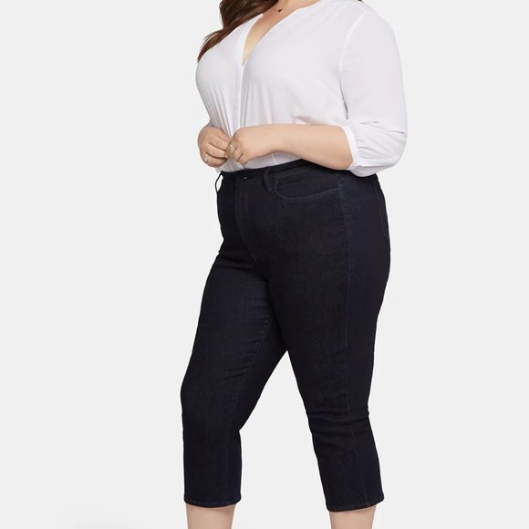 NYDJ Joni Higher Rise Relaxed Crop Jeans- Illusion - Picture 2 of 3